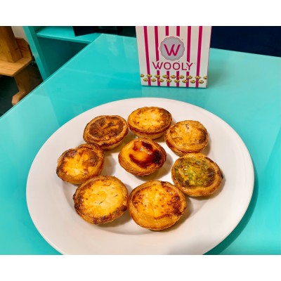 Ambachtelijke Pastel de Nata – Krokant bladerdeeg, gekarameliseerde vanillecrème, Wooly Banketbakkerij Brussel